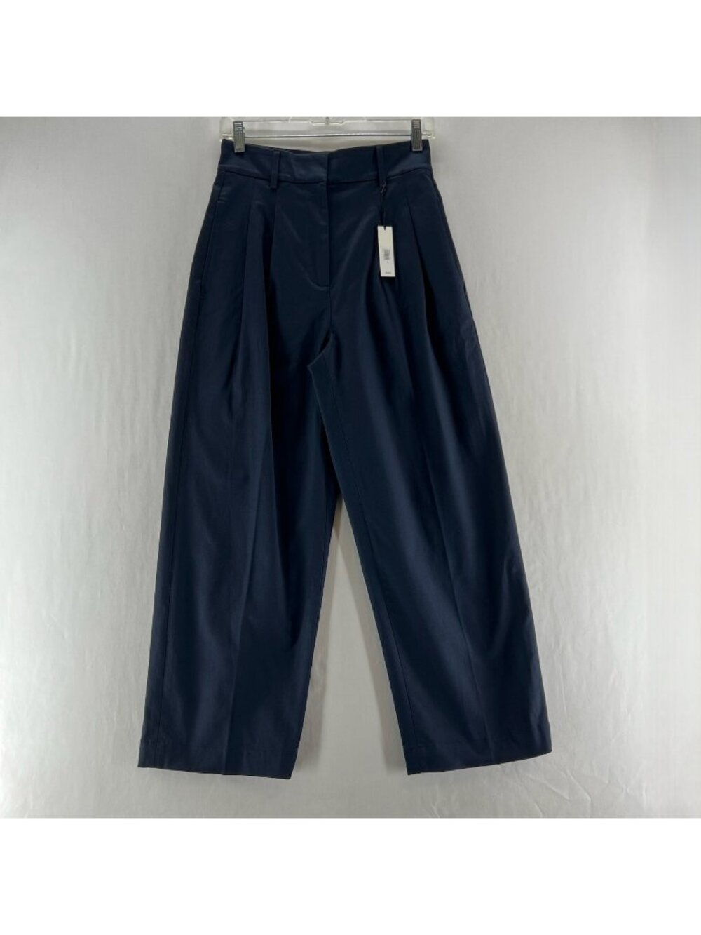 Banana Republic Pants Women 0 Pleated Wide Leg High Waisted Office Trousers Navy